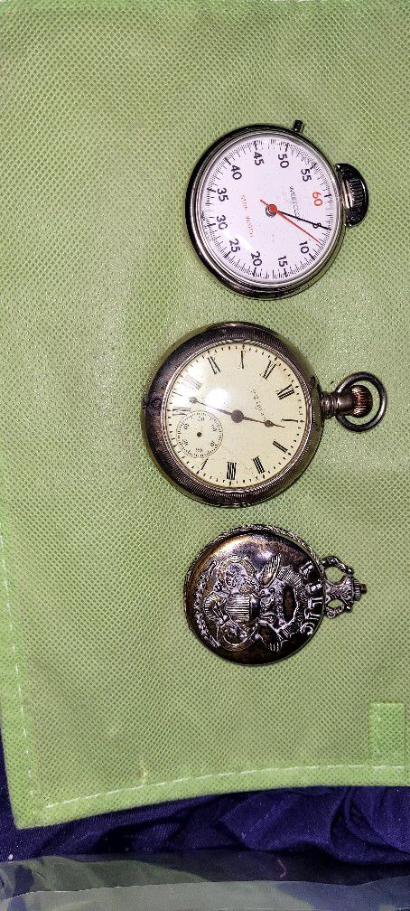 Two pocket Watches and One Stop Watch