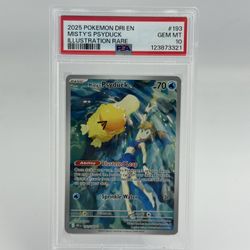 2025 Pokemon Destined Rivals 193 Misty's Psyduck Illustration Rare PSA 10