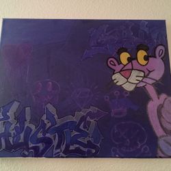 Purple Aesthetic Graffiti Art 