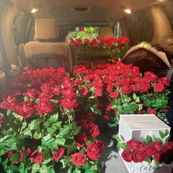 Artificial Red Roses Centerpieces 