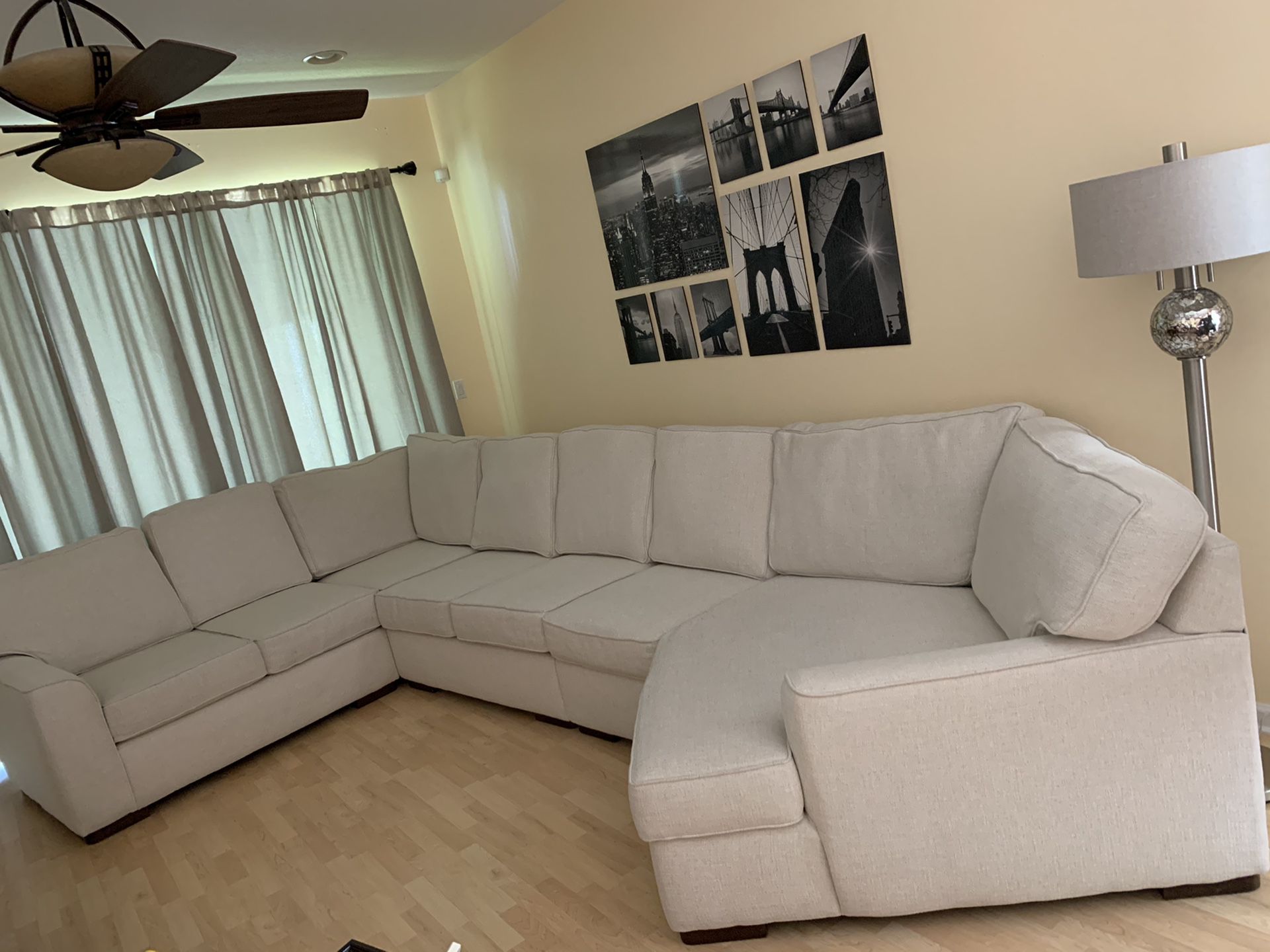 Five piece sectional couch from city furniture