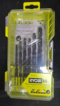 Ryobi 15-Piece Black Oxide Drill Bit Set