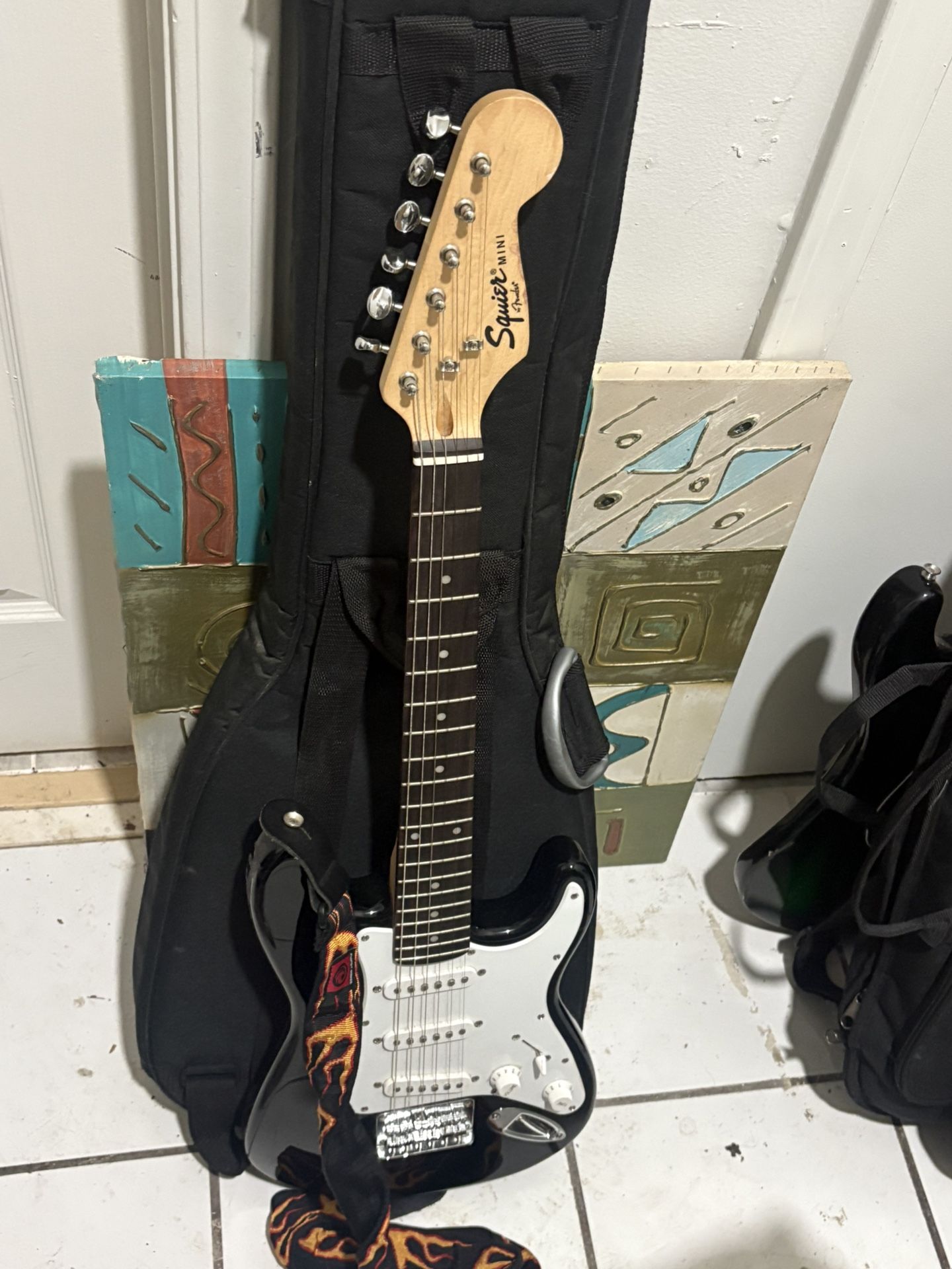Squire Stratocaster w/ Softshell Case, Cable, And Amp