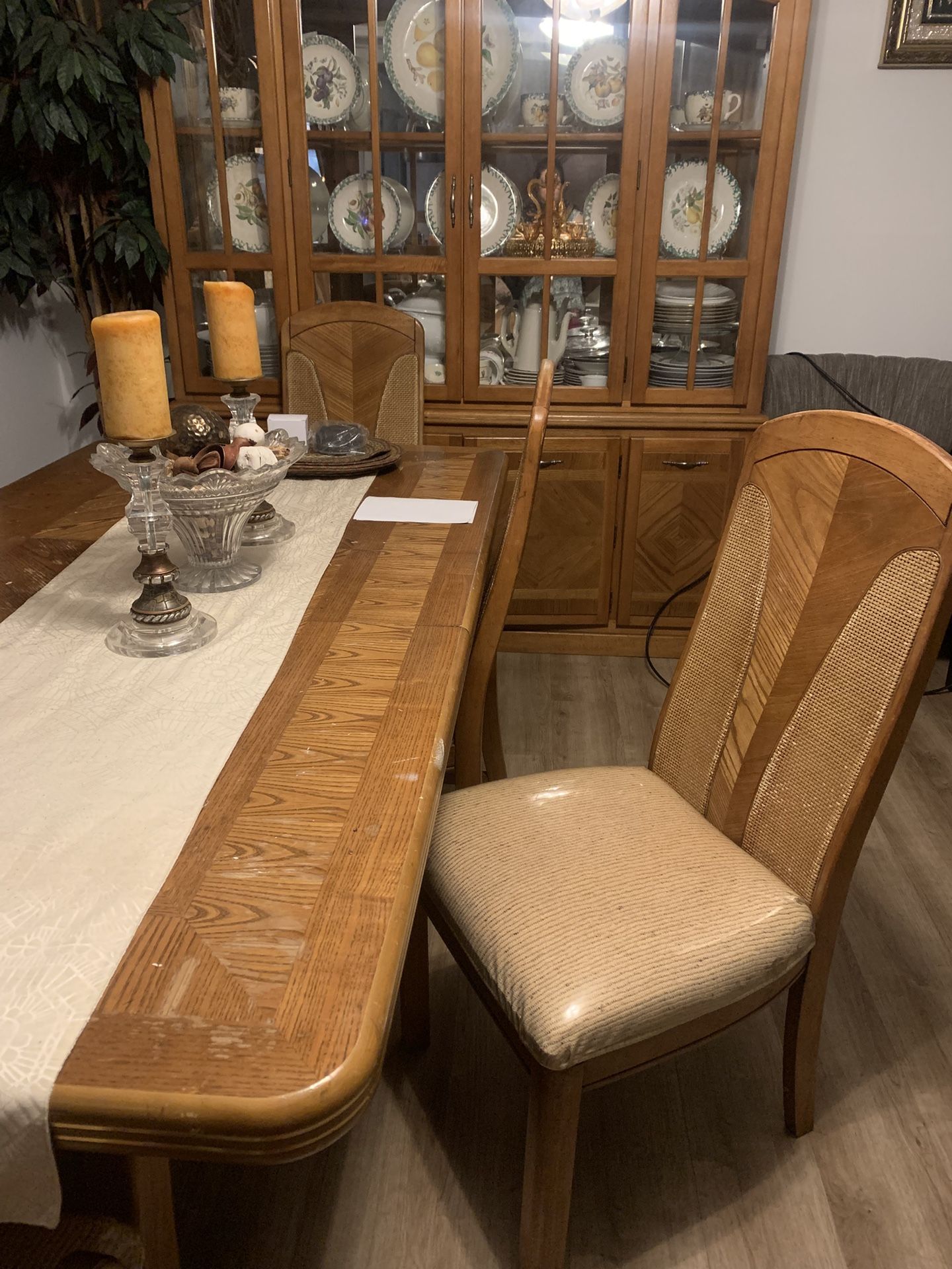 Free Dining Room Table, Chairs And China