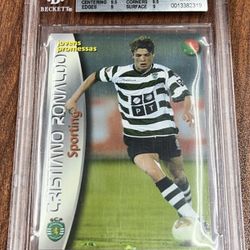 2002-03 Panini Mega Craques Futebol Cristiano Ronaldo Rookie RC Portugal BGS 9++