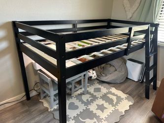 Children’s Loft Bed Frame Twin Wood