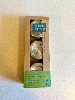 Stainless Steel Reusable Condiment and Snack Containers