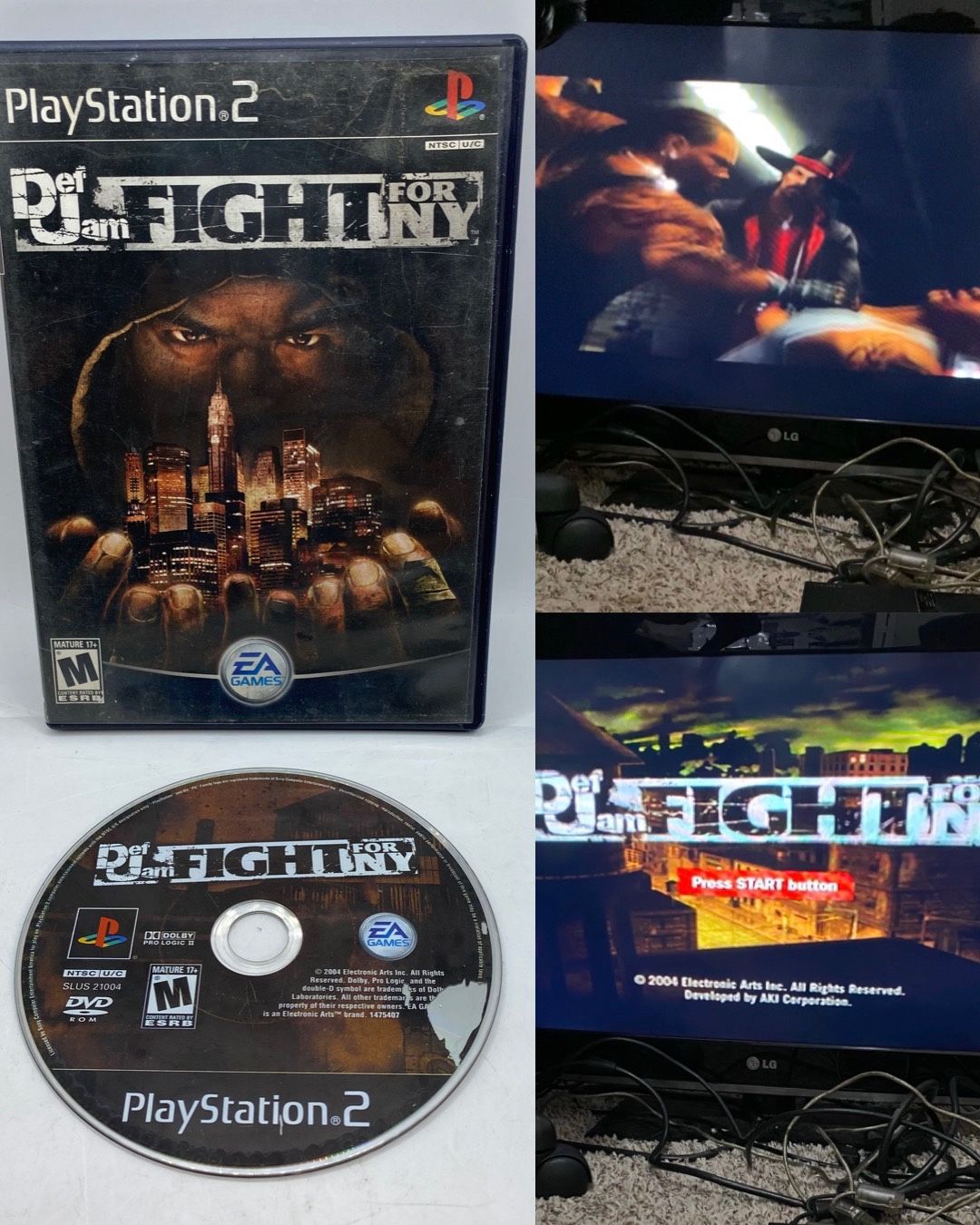 Def Jam Fight for NY (PS2, CIB, 2004, EA) - Black Label, No Manual & Tested RARE
