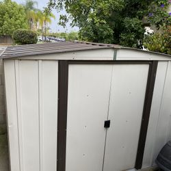Outdoor metal storage shed 8x6