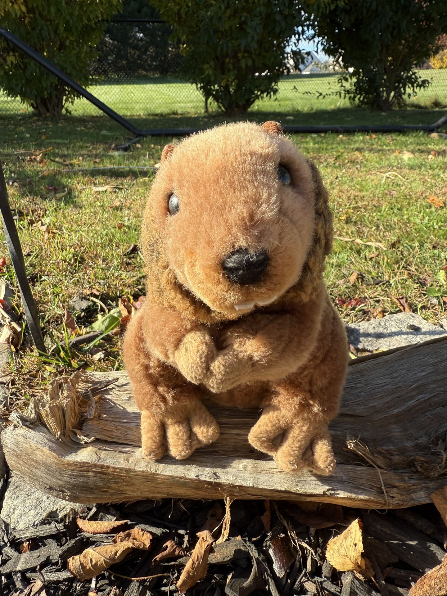 Plush woodchuck stuffed animal toy vintage
