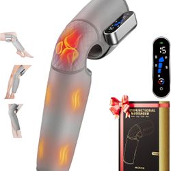 SUMELL Leg Massager for Circulation and Pain Relief FSA Knee Massager with Heat Therapy All-in-1 Leg Compression Massager, Adjustable Area-Intensity-T