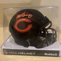 Mike Singletary Autographed Mini Helmet 