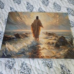 Jesus walking on water Art Print Christian symbolism