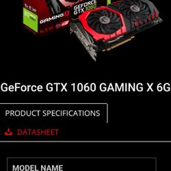 MSI NVIDIA GeForce GTX 1060 6GB