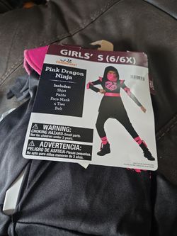 Pink Dragon Ninja girls size small 6/6x