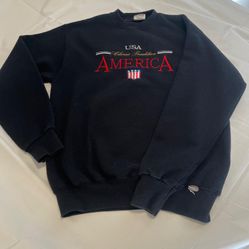 Vintage USA America Sweatshirt Embroidered 