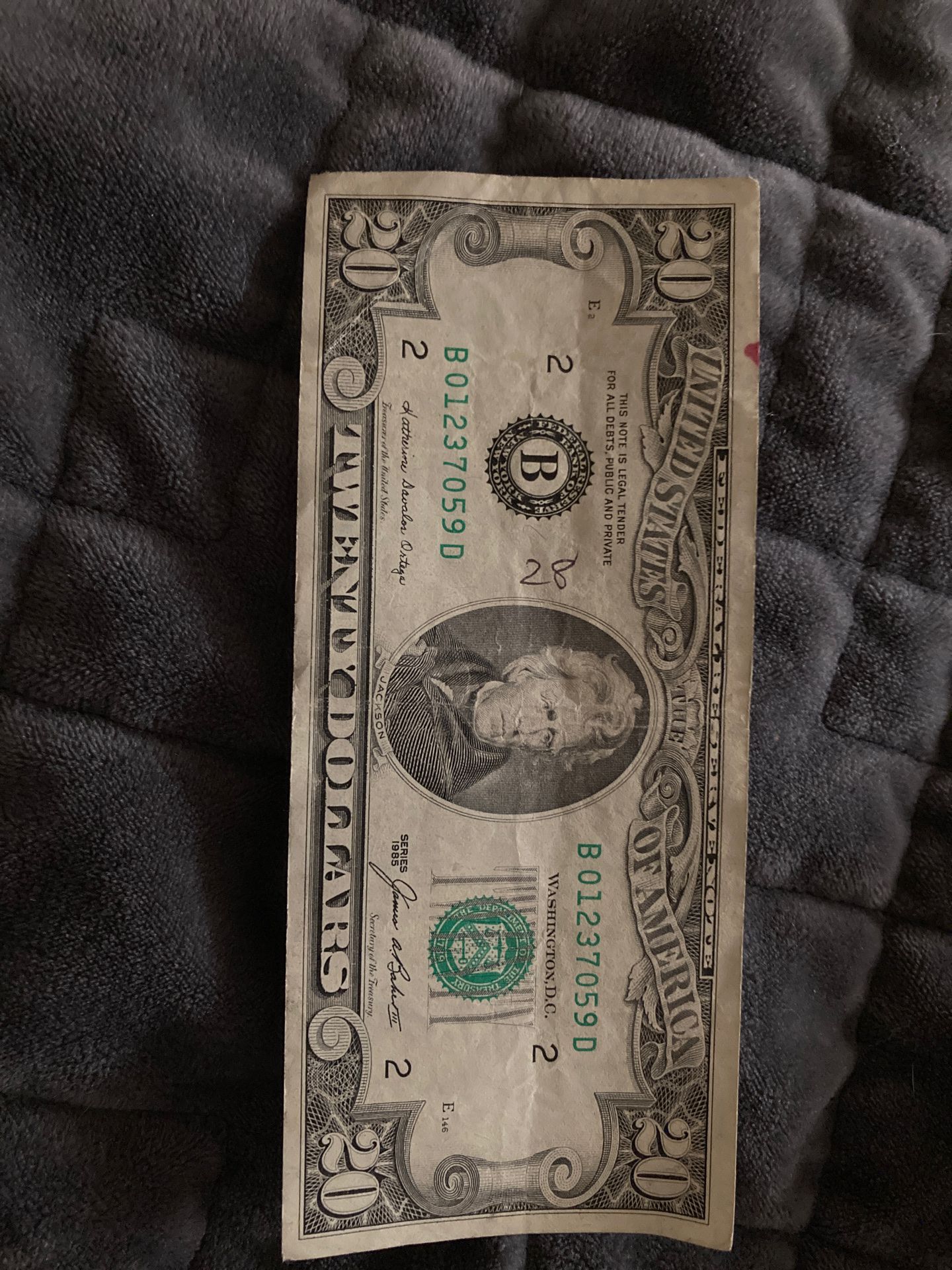 1985 20$ bill
