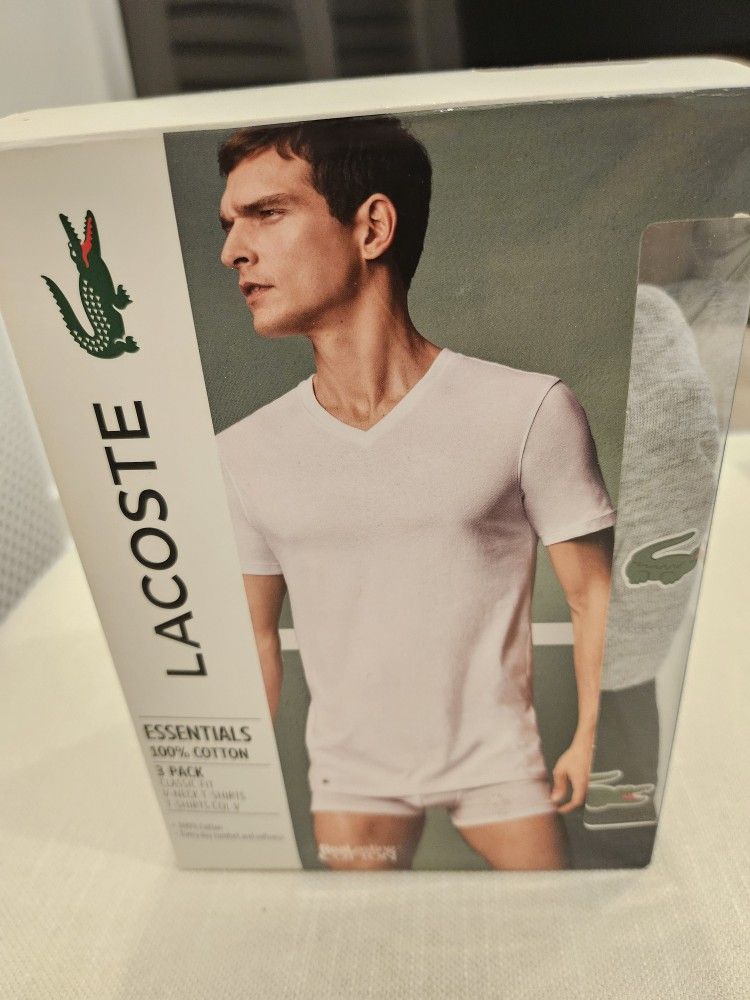 Lot Of Mix Lacoste Ralph Lauren POLO 2-Pack V-neck T-shirt Men Size M Medium
