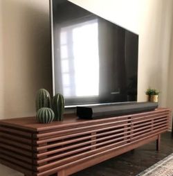 Mid-Century Modern Wood TV Console