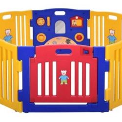 Patio-corral de juegos para bebés. 8 paneles. Usado pero en extraordinaria condición