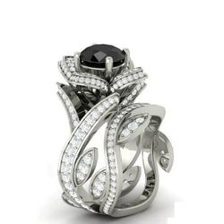 Sterling silver lotus Flower Ring-8 others listed