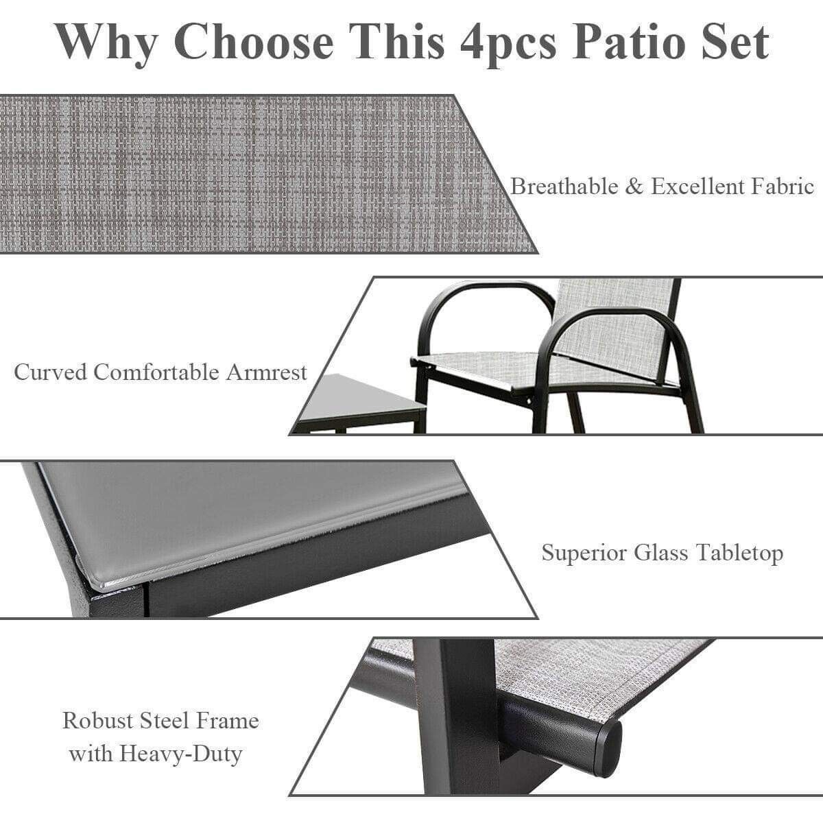 Gray Steel Frame Patio