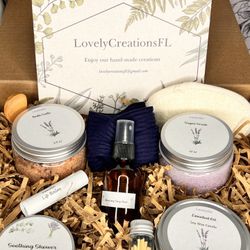  Gift Box Relaxing Self Care Thinking Of You  Spa Gift Box Lavender Spa Gift Set - Spa Kit for Woman - Mother’s Day - Self Care Box –  