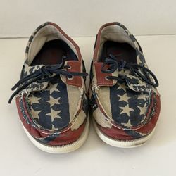 Sperry Authentic Original Stars and Stripes boat shoes.