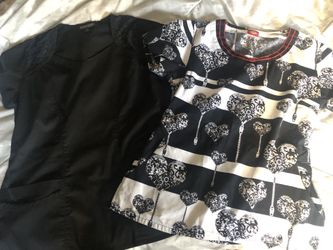 Size small scrub tops both for $10