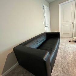 IKEA Klippan Black Faux Leather Couch