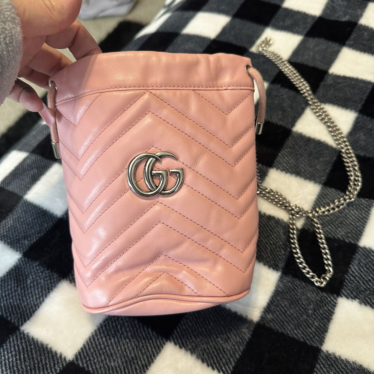 Pink Gucci Bucket Bag