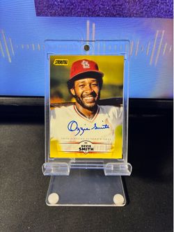 Ozzie Smith Stadium Club Yellow Auto HOF