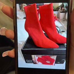 High Heel Red Boots