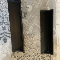 Black Solid Wood Floating Shelves Mantle