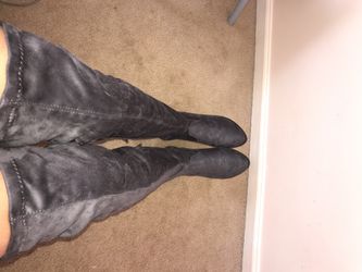 Grey boots
