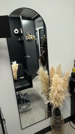 Full body length mirror + round mirror