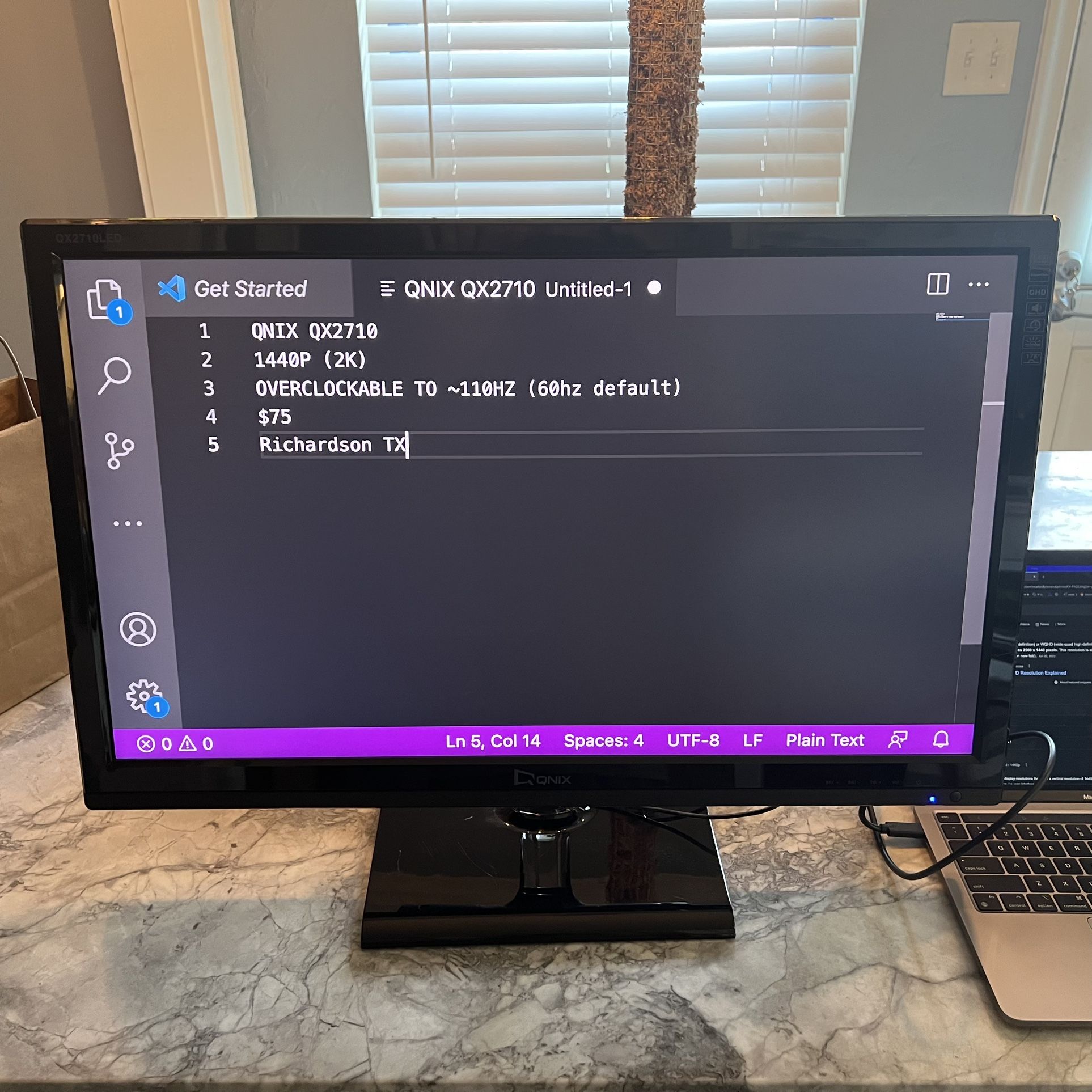 27” 1440p LED Monitor - QNIX QX2710 (Korean)
