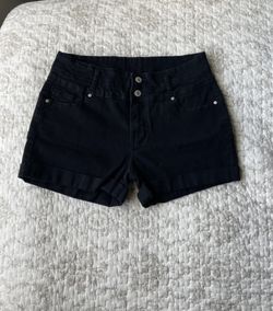 Black women's shorts denim stretch 6 8 10