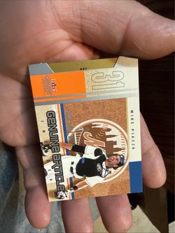 2004  Mike Piazza fleer genuine insider bat piece #71/100 gem
