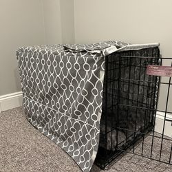 Dog Crate, Cover And Bed 