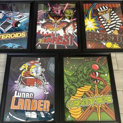 Vintage Framed Game Posters 27x21