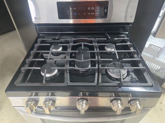 LG stainless steel 5-burner range/oven