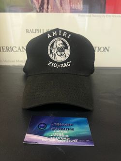 Amiri black zig zag cap