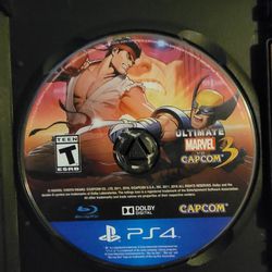 DISC ONLY Ultimate Marvel vs. Capcom 3 (Sony PlayStation 4, 2017) PS4