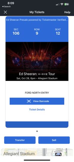 Ed Sheeran Concert Las Vegas