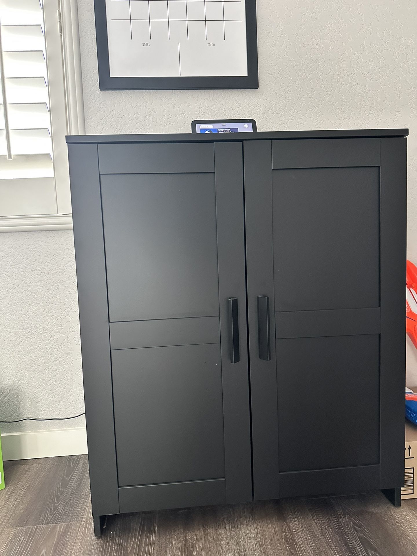 Black Cabinet With Shelves