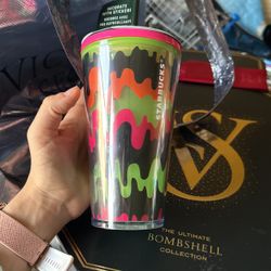 New Starbucks Cup With Stickers And Glows  In The Dark 