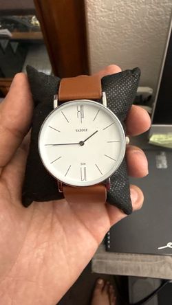 Minimalist Watch Brown Leather Strap