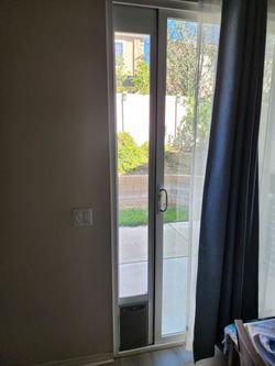 Doggie door sliding door insert