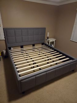 King size bed frame with headboard
